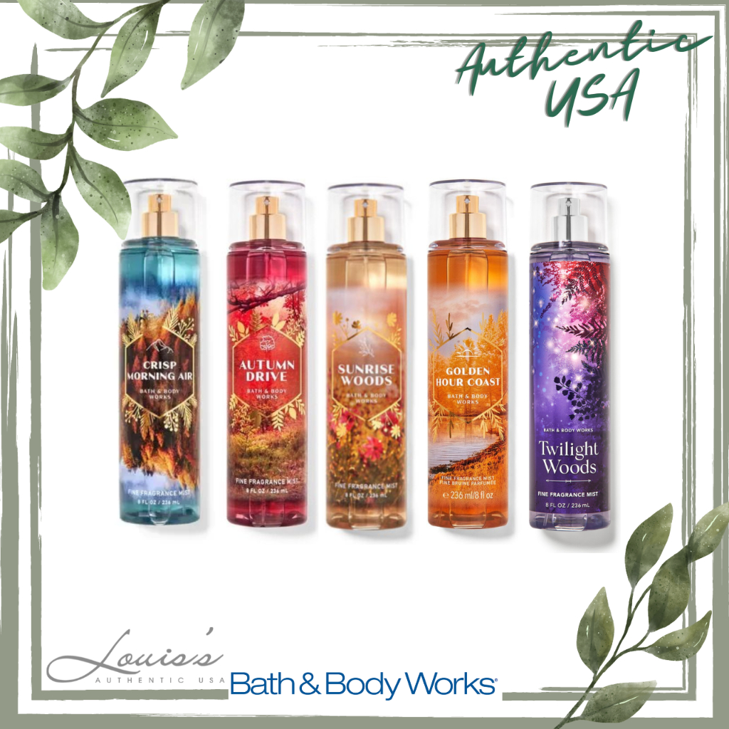 Body mist CRISP MORNING AIR, AUTUMN DRIVE, SUNRISE WOODS, GOLDEN HOUR COAST, TWILIGHT WOODS - Xịt thơm