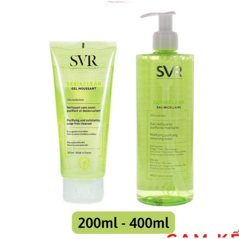 Sữa Rửa Mặt SVR Sebiaclear Gel Moussant 400ml - Gel Làm Sạch Da và Ngừa Mụn