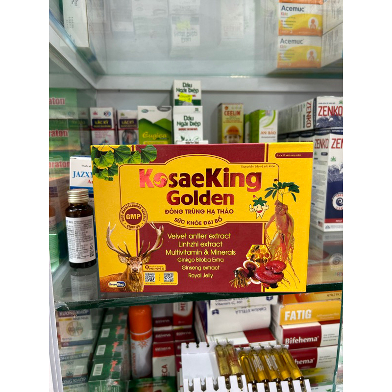 KOSAEKING GOLDEN - VIÊN ĐÔNG TRÙNG HẠ THẢO - SỨC KHỎE ĐẠI BỔ - HỘP 60 VIÊN