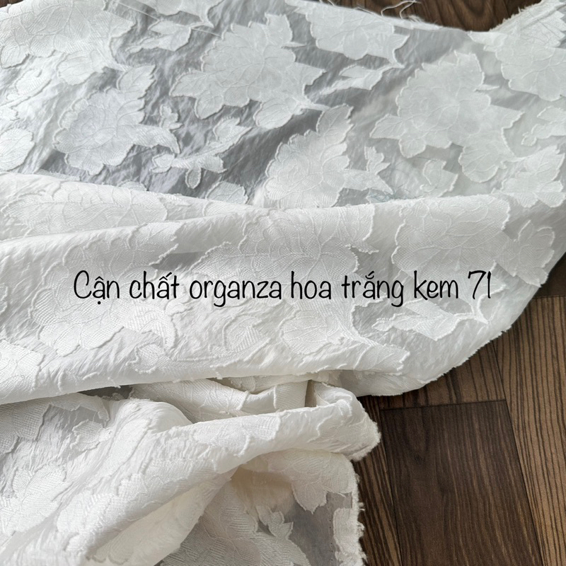 Vải Organza hoa Tết - Gấm hoa may váy Tết du xuân ,trẩy Hội