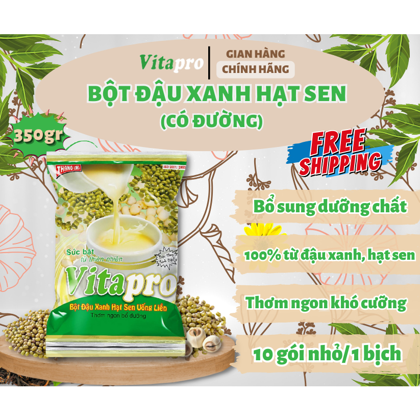 BỘT ĐẬU XANH HẠT SEN VITAPRO - MÓN QUÀ TỪ THIÊN NHIÊN PHÙ HỢP VỚI TẤT CẢ MỌI NGƯỜI