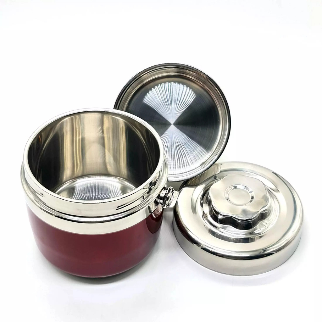 Cặp Lồng Bom Inox 2 Ngăn Giữ Nhiệt Hai Lớp 1.3 Lít, Dày Dặn, Phong Cách, Màu Ngẫu Nhiên: Đỏ, Xanh, Vàng, Trắng