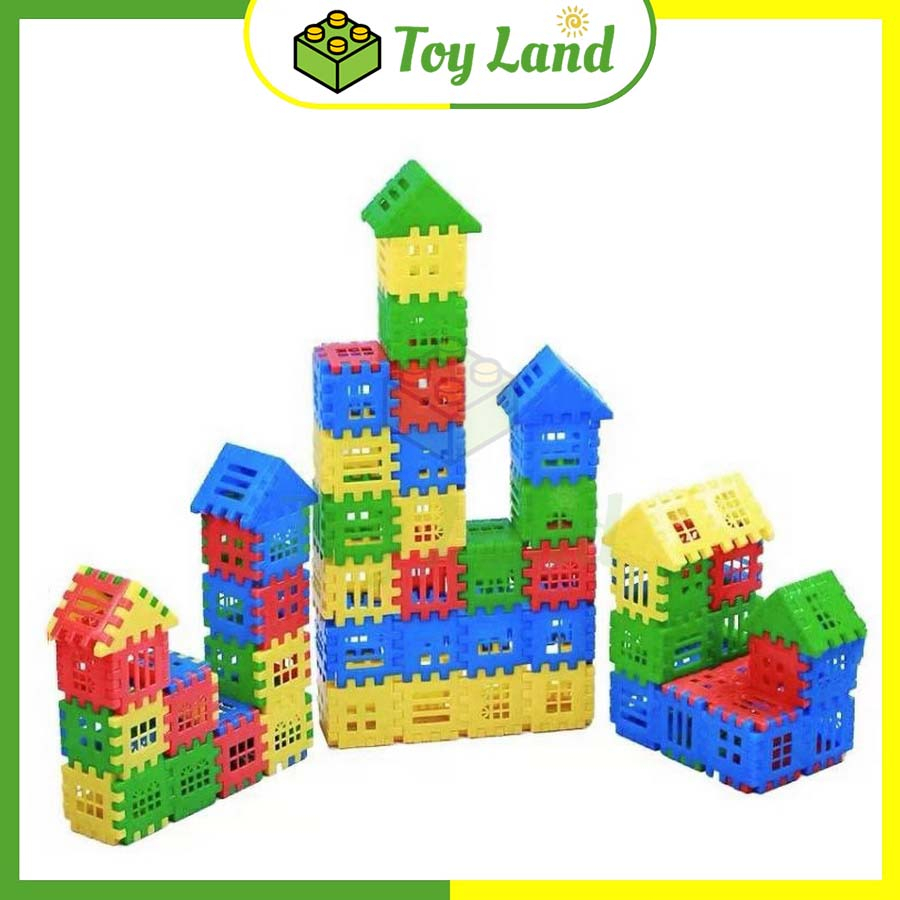 Đồ Chơi Lắp Ráp Xây Nhà Nhựa Bộ Lắp Ghép Mô Hình Nhà Đồ Chơi Trẻ Em Sáng Tạo Cho Bé Yêu Giải Trí Xả Stress
