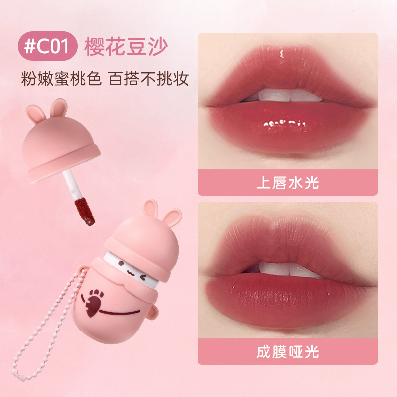 Son Môi Móc Khóa Hình Thỏ VGN Có Dưỡng mềm mịn căng mọng môi lâu trôi