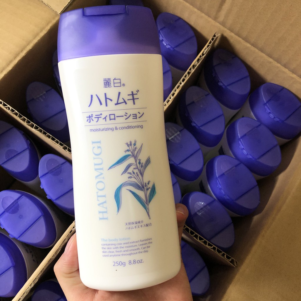 Sữa dưỡng thể trắng da và chống nắng Hatomugi Nhật Bản 250ml 400ml
