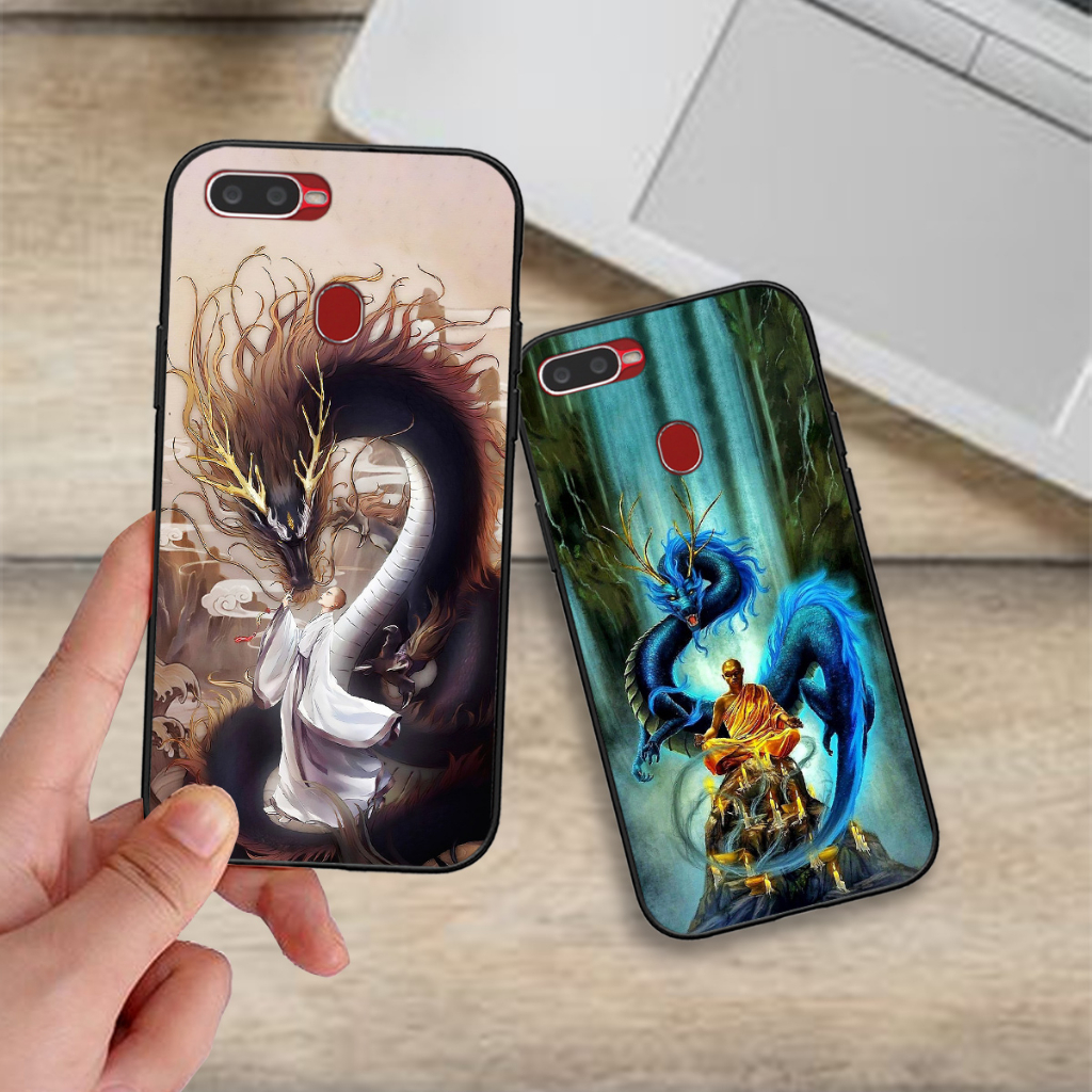 Ốp Oppo A5s , A7 , F9 , A12 in hình rồng long phượng hổ báo bọ cạp cá chép