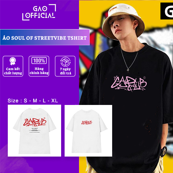 Áo Thun Unisex Gao Streetwear - Áo Thun Of Street Vibe Tshirt Chất Vải Cotton Thoáng Mát Mặc Thoải Mái Co Giãn 4 Chiều