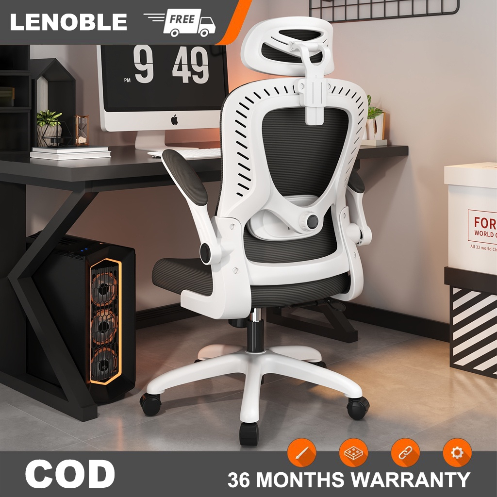 LENOBLE D1 Ghế lưới văn phòng Ghế công thái học Ghế chơi game trên máy tính có hỗ trợ thắt lưng có thể điều chỉnh