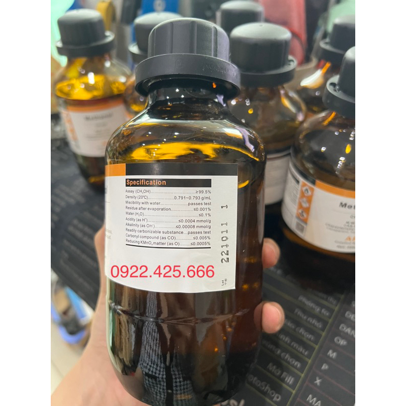 Dầu nghẹt chống nghẽn tắc ẩm - Cồn lạnh dùng trong kỹ thuật điện lạnh - Methanol 500ml