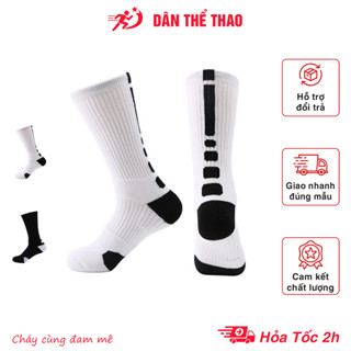  Tất chạy bộ chơi thể thao bóng đá bóng rổ thoải mái Tất thể thao cổ cao dày dặn cho cả nam và nữ 