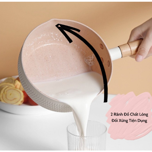 Chảo Lòng Sâu Chống Dính C01- Quánh Dính Tiện Dụng Chiên, Xào,Nấu - Nồi Nấu Bột Cho Bé Tiện Lợi