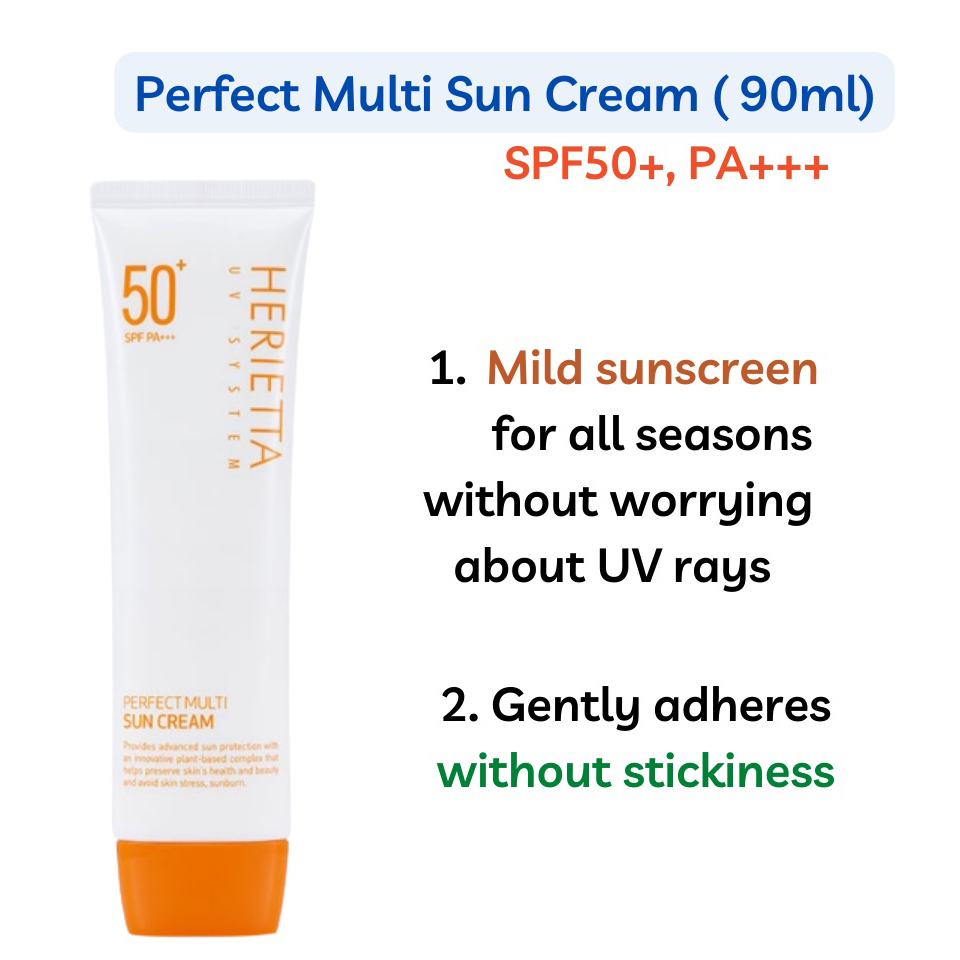 Kem chống nắng thảo dược, kem lót đa năng Welcos Herietta UV System Perfect Multi Sun Cream SPF50 PA++