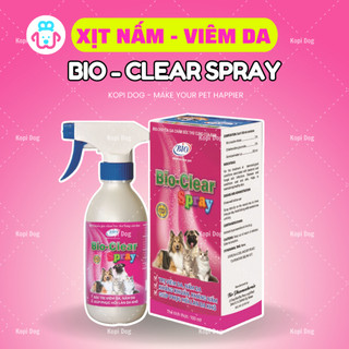 Bio clear spray xịt nấm viêm da cho chó mèo 100ml