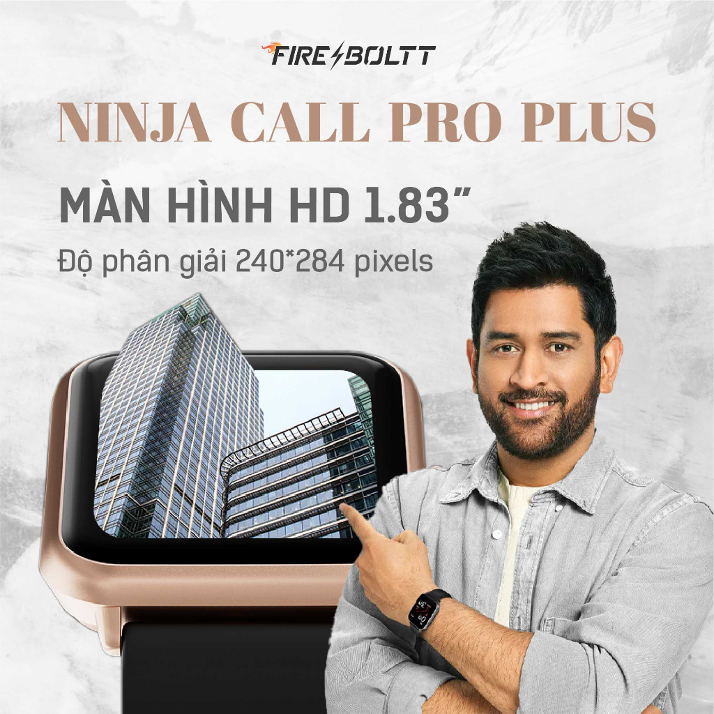 Đồng hồ thông minh FireBoltt Ninja Call Pro Plus  - Hãng phân phối chính thức | Màn hình HD | Nghe gọi Bluetooth