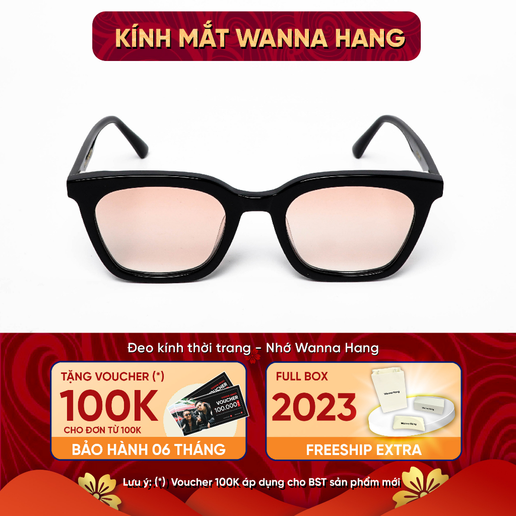 Kính râm nam nữ mắt vuông đẹp thời trang chống tia UV chống chói cao cấp Wanna Hang MOMATI WHGM104
