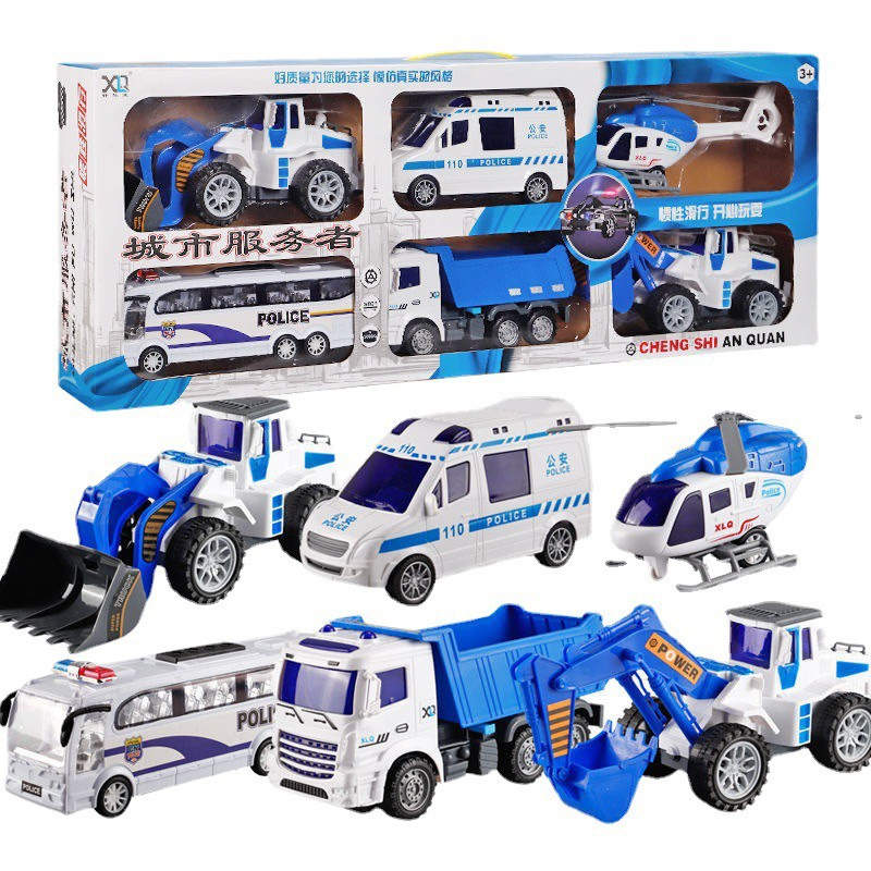 (Ship hỏa tốc HCM) Đồ chơi xe ôtô xe mô hình SET 6 xe cứu hỏa/quân sự/cảnh sát quà tặng xịn xò cho các bé