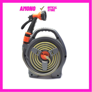 Tặng vòi xịt-Bộ vòi rửa xe tưới cây thu cuộn ống nước 12m-Loại xịn