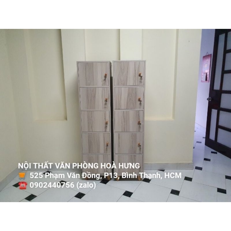 TỦ LOCKER MINI 5 CÁNH MÀU XÁM, BẢO HÀNH 12 THÁNG