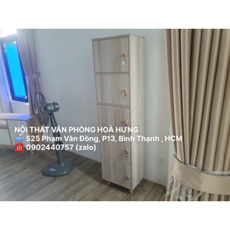 TỦ LOCKER MINI 5 CÁNH MÀU XÁM, BẢO HÀNH 12 THÁNG