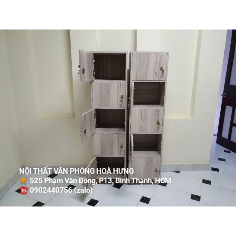 TỦ LOCKER MINI 5 CÁNH MÀU XÁM, BẢO HÀNH 12 THÁNG