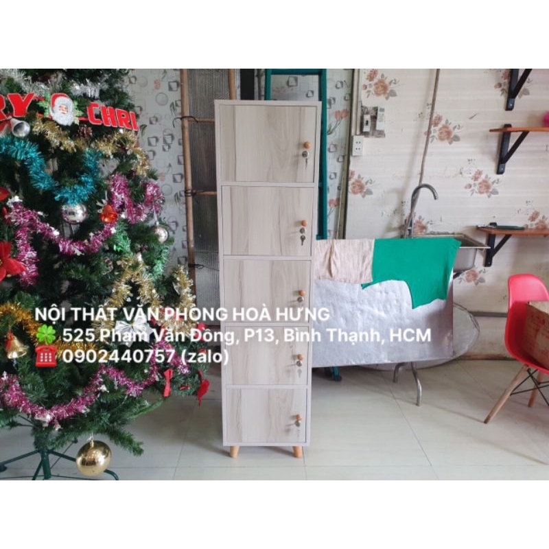 TỦ LOCKER MINI 5 CÁNH MÀU XÁM, BẢO HÀNH 12 THÁNG