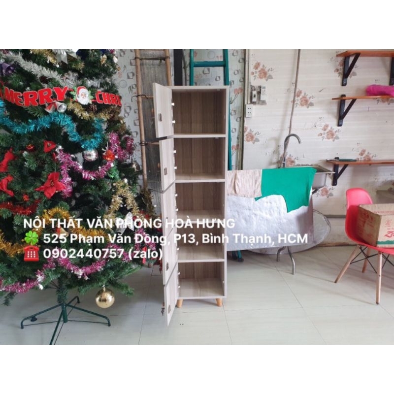 TỦ LOCKER MINI 5 CÁNH MÀU XÁM, BẢO HÀNH 12 THÁNG