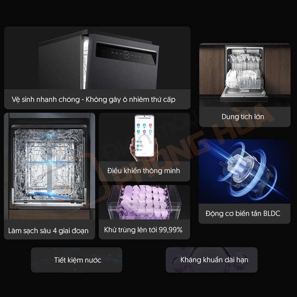 Máy rửa bát thông minh Xiaomi Mijia S1 15 bộ sấy khô khử trùng