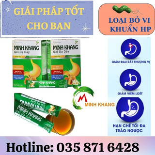 GEL DẠ DÀY MINH KHANG 20 gói - Dùng cho Viêm dạ dày, Vi khuẩn HP, tá tràng, hay nôn, đầy bụng, ợ chua