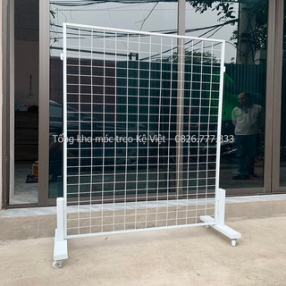 Khung lưới sắt treo phụ kiện có chân đế, khung treo móc phụ kiện lắp ghép thông minh, khung lưới sắt ô vuông treo đồ