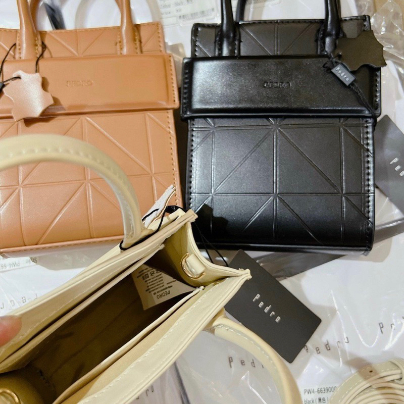 Túi Quai Xách & Đeo Chéo Ped Form Đứng Hoạ Tiết Caro Chéo Mẫu Mới 2023 Size 17