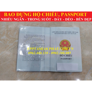 Bao đựng hộ chiếu passport trong suốt, nhiều ngăn - vỏ bọc hộ chiếu