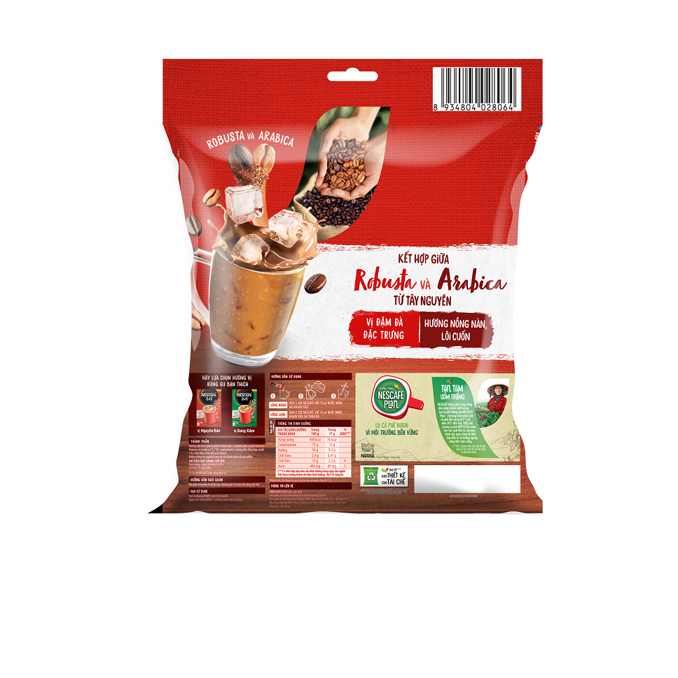 Combo 3 bịch cà phê hòa tan Nescafé 3in1 vị nguyên bản (46x16g)