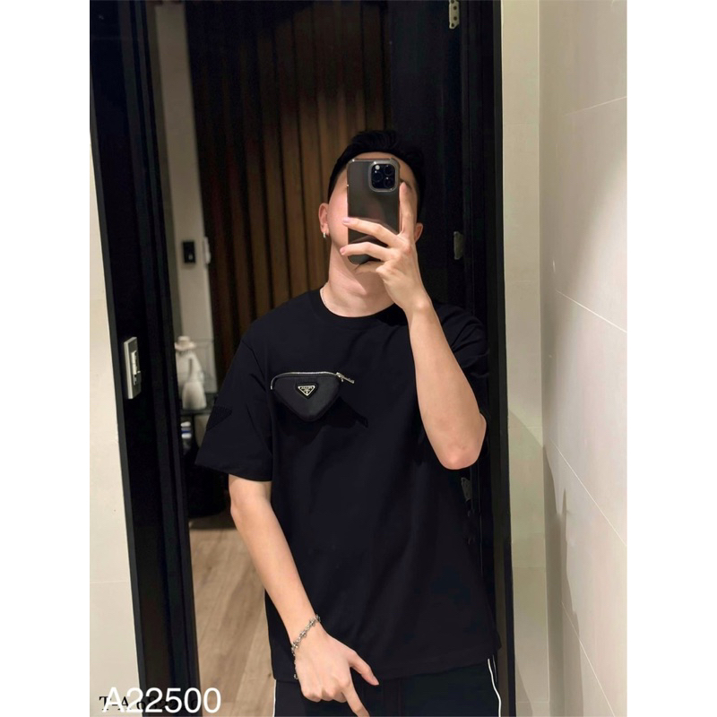 Áo Thun Nam Nữ Cotton 100% Trơn Tang Túi Khoá, Áo Phông Nam Cotton Thiết Kế Trẻ Đẹp Mới Nhất