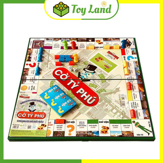 Bộ cờ tỷ phú sato size lớn trung monopoly cờ tỉ phú đồ chơi trí tuệ giải trí xả stress