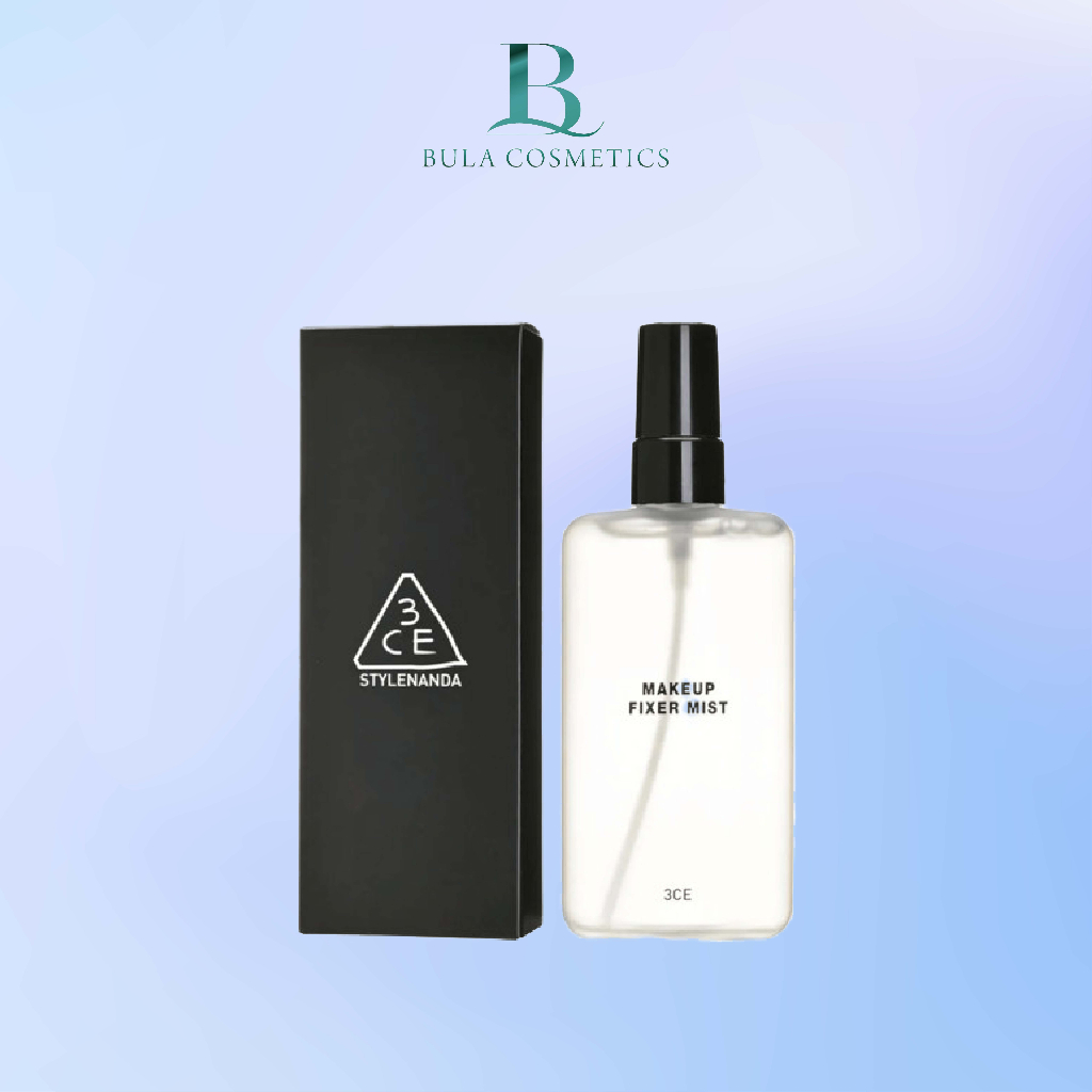 Xịt Khoáng Kiềm Dầu 3CE MAKEUP FIXER MIST, Xịt Cố Định Lớp Trang Điểm Không Nhũ Vàng (95ml)