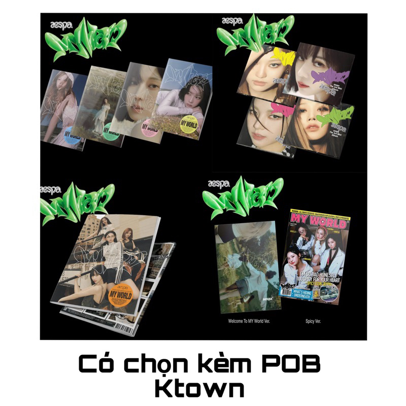 Album Aespa My World Đủ Các Ver (có POB Ktown)