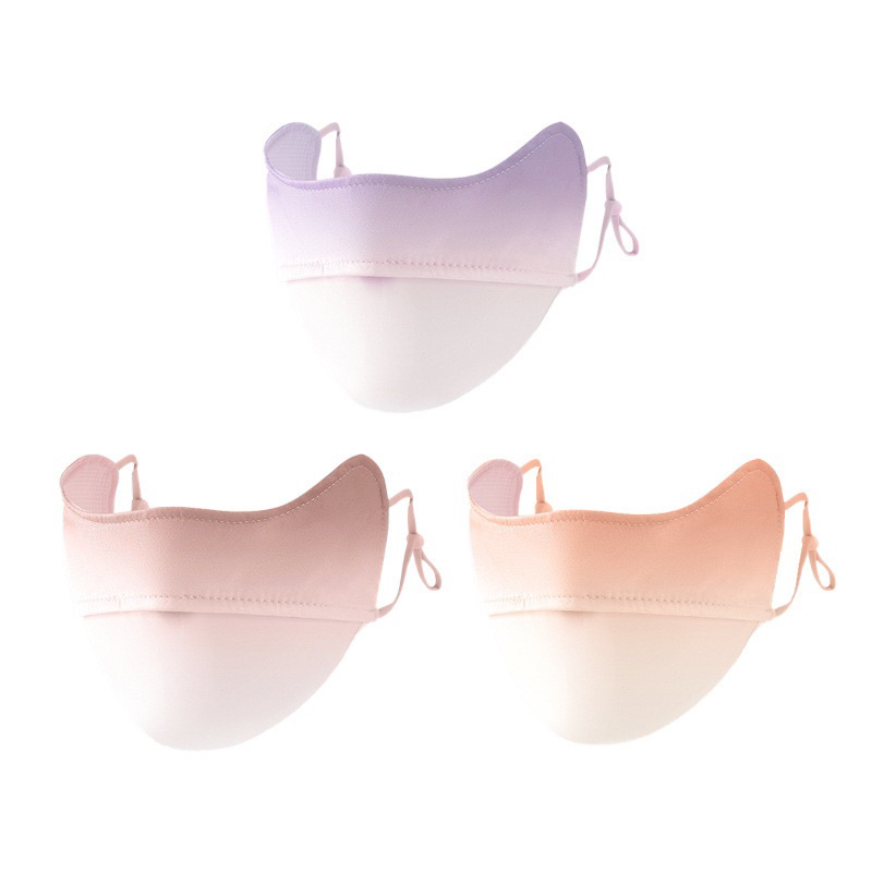 Khẩu Trang Chống Nắng Tia UV UPF 50+ Ba Chiều Bằng Vải Lụa Mát Thoáng Khí Bảo Vệ Mắt Khi Đi Xe Đạp/Ngoài Trời Cho Nữ