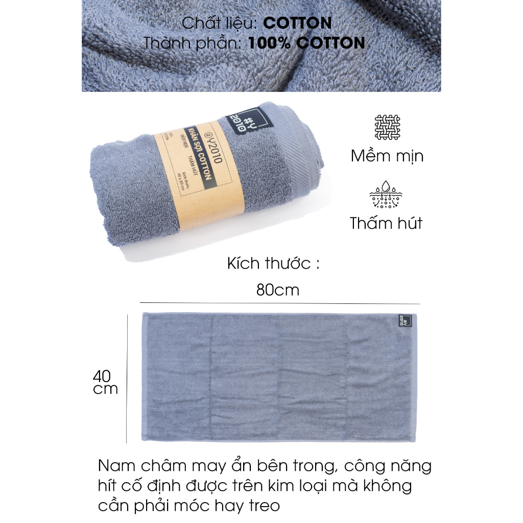 Khăn Tắm Cotton Cao Cấp Dày Dặn Mềm Mại Thấm Hút Tốt Đơn Giản Thời Trang Thương Hiệu Y2010 M9 22123 |YaMe|