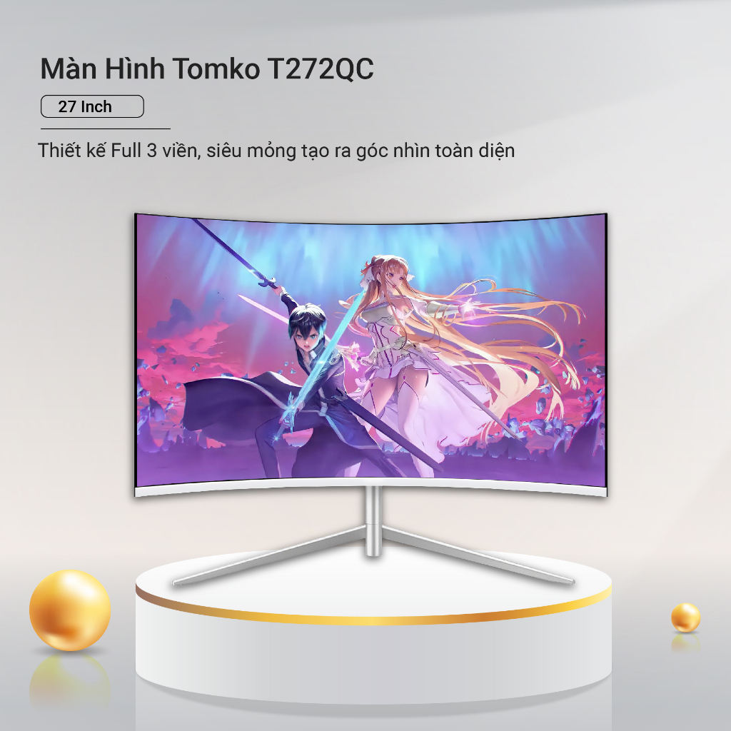 Màn Hình Máy Tính Gaming TOMKO T272QC 27 inch 2k, Tần số quét 165HZ - TOMKO | BigBuy360 - bigbuy360.vn