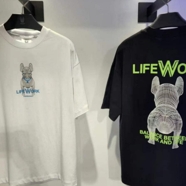 Áo phông nam nữ LIFE WORK nhiều màu 100% cotton hàng xuất dư cao cấp phong cách Hàn Quốc