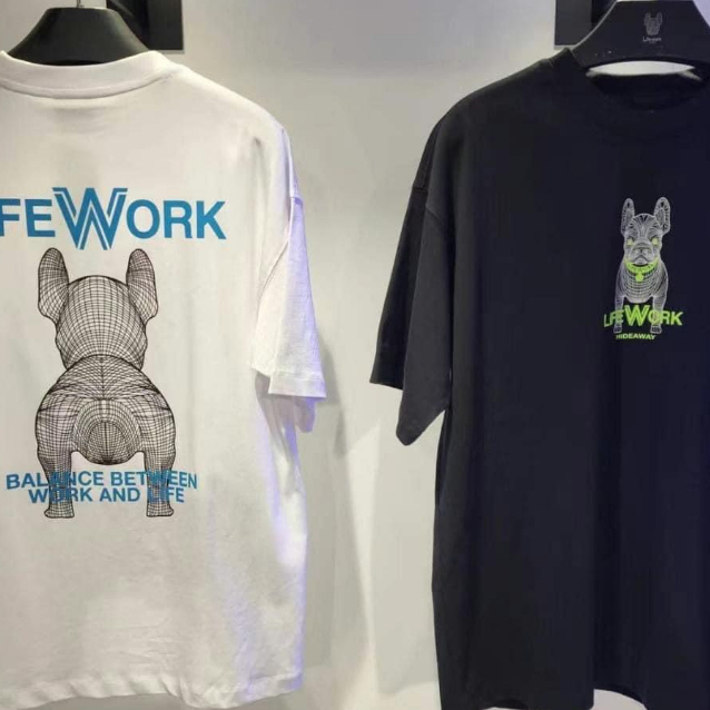 Áo phông nam nữ LIFE WORK nhiều màu 100% cotton hàng xuất dư cao cấp phong cách Hàn Quốc