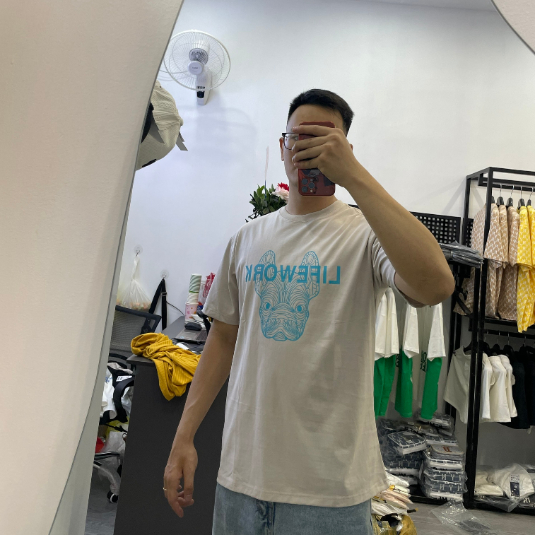 Áo phông nam nữ LIFE WORK nhiều màu 100% cotton hàng xuất dư cao cấp phong cách Hàn Quốc