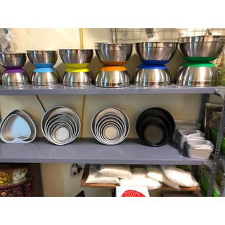 Tô Trộn bột Inox 26cm đế Silicon