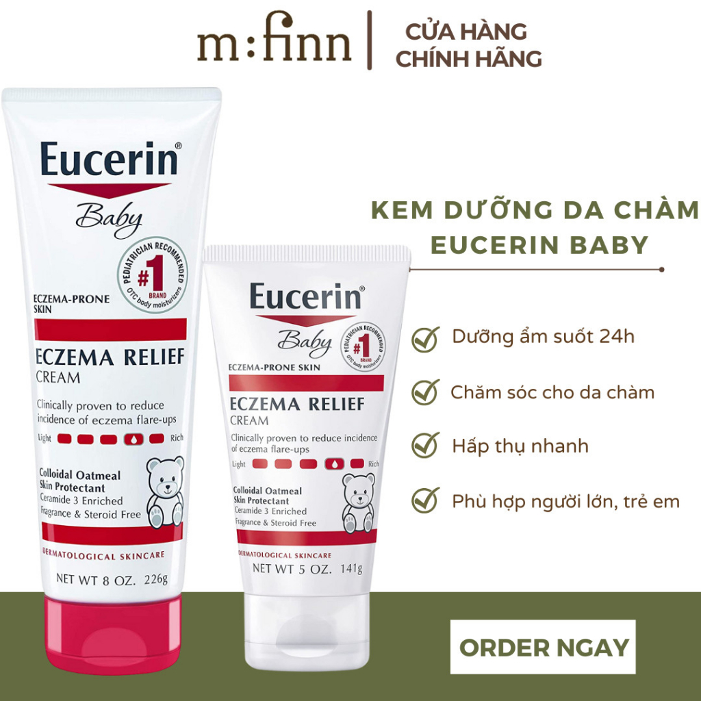 Kem dưỡng cho da chàm Eucerin Eczema baby giúp dưỡng ẩm suốt 24h - mfinn