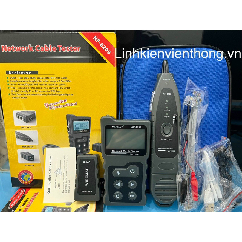 Máy test và dò cáp mạng POE NOYAFA NF-8209