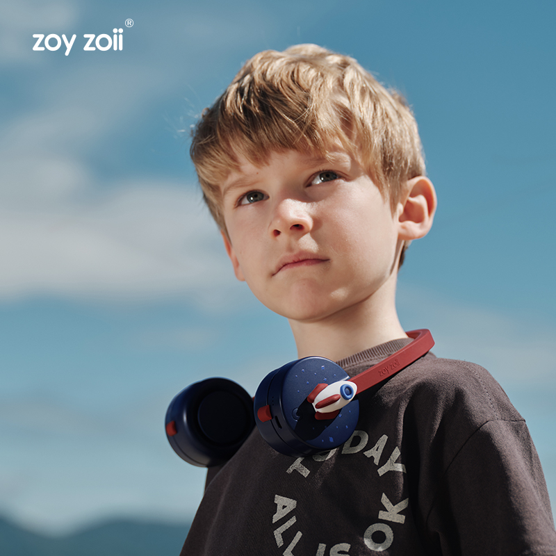 Quạt đeo cổ cho trẻ em Zoy Zoii - 3 cấp độ làm mát - Dung lượng pin lớn 1800mAh - Cổng sạc Type C - Bảo hành 1 năm