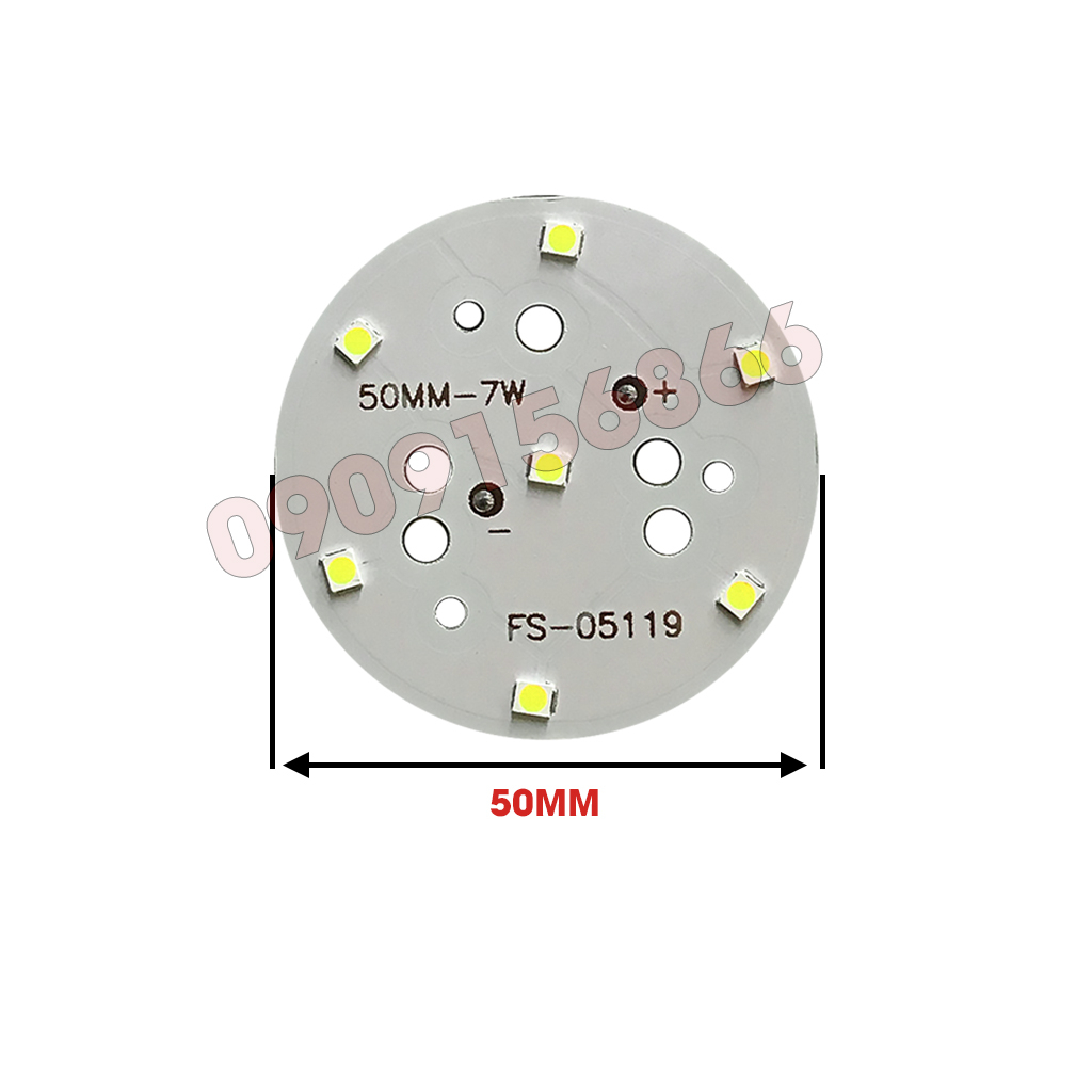 Mắt led vỉ tròn 7W chạy qua chấn lưu ,cho đèn rọi