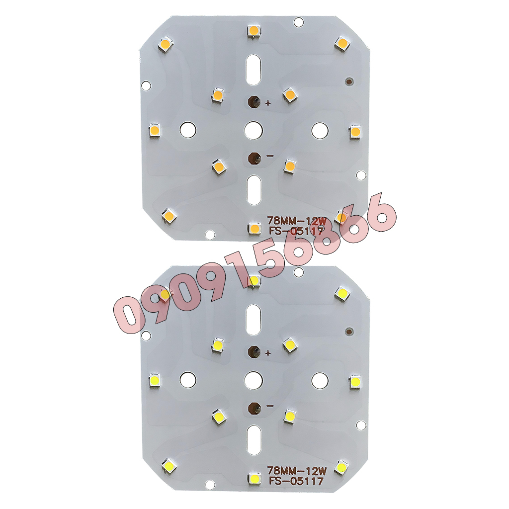 Led vỉ 12w chạy qua chấn lưu, lắp cho đèn rọi
