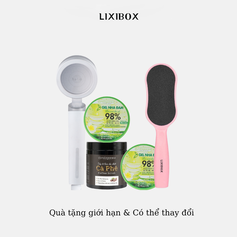 [HB Gift] Combo Tẩy Tế Bào, Gel Dưỡng Ẩm, Vòi Sen, Thanh Chà Gót