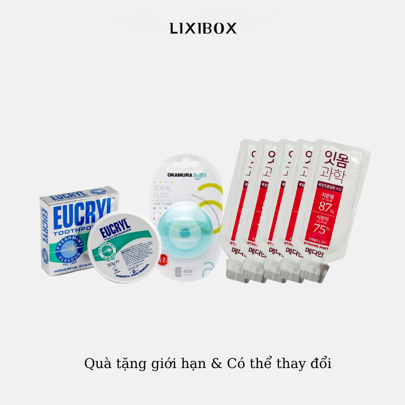 [HB Gift] Combo Chỉ Nha Khoa, Bột Đánh Răng, Kem Đánh Răng